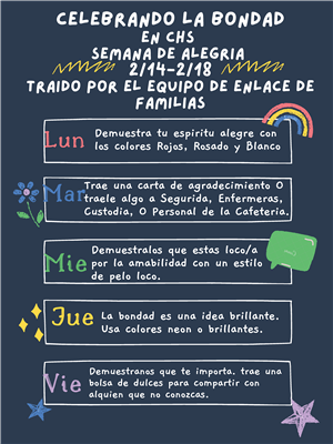 CHS Kindness Week Flyer - Spanish